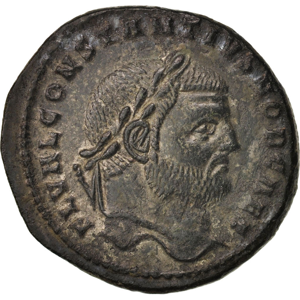 Moneda, Constantius I, Follis, 297-299, Kyzikos, EBC, Cobre, RIC:VI 9a