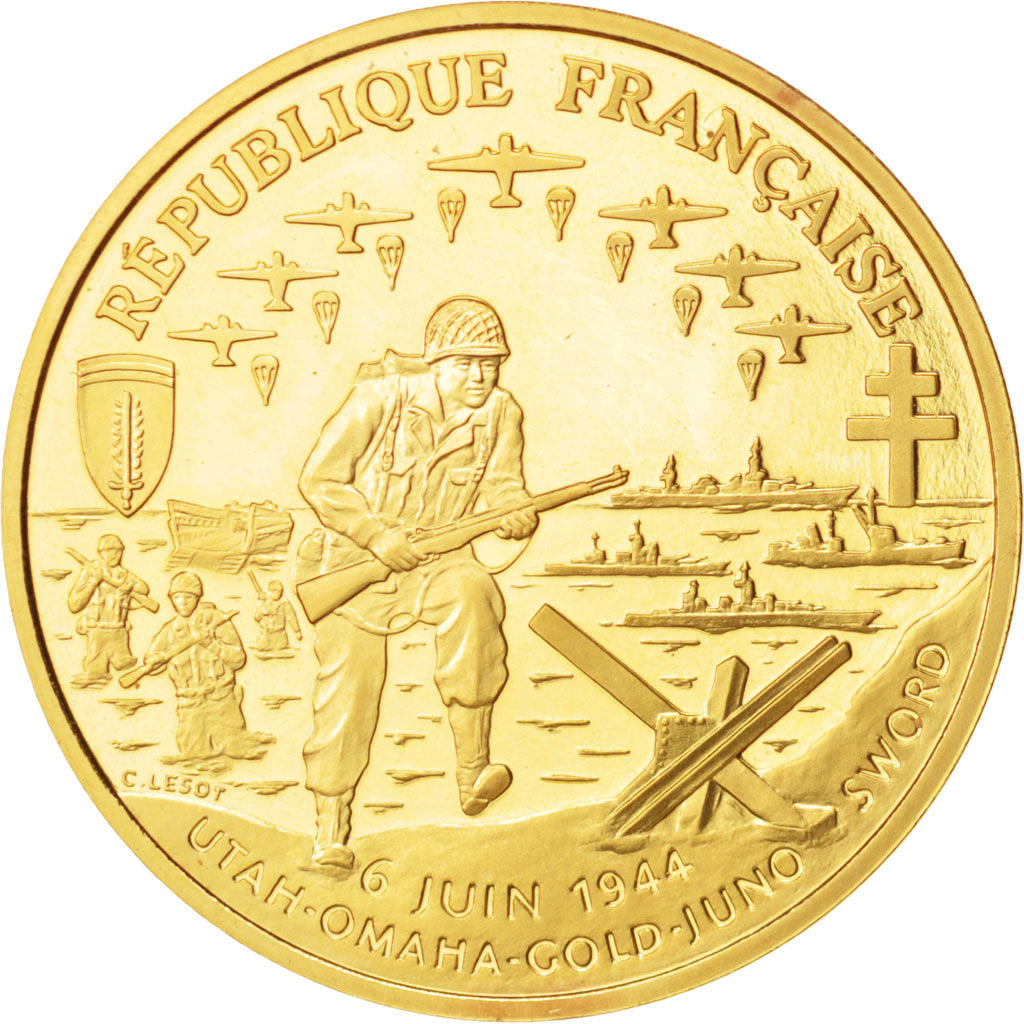 Coin, France, Franc, 1993, MS(65-70), Gold, KM:1015