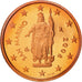 San Marino, 2 Euro Cent, 2008, MS(65-70), Copper Plated Steel, KM:441