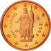 San Marino, 2 Euro Cent, 2008, Rome, MS(65-70), Miedź platerowana stalą