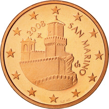 San Marino, 5 Euro Cent, 2008, MS(65-70), Copper Plated Steel, KM:442