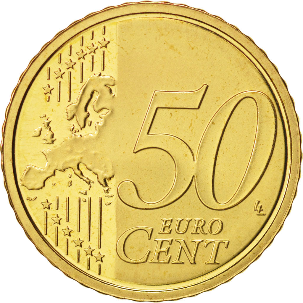 San Marino, 50 Euro Cent, 2008, MS(65-70), Brass, KM:484