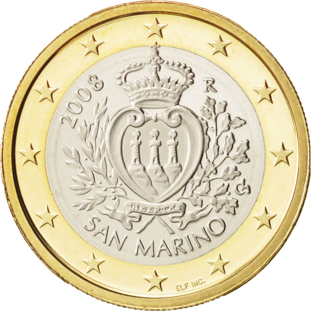 San Marino, Euro, 2008, MS(65-70), Bi-Metallic, KM:485