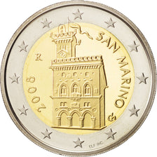 San Marino, 2 Euro, 2008, FDC, Bi-Metallic, KM:486