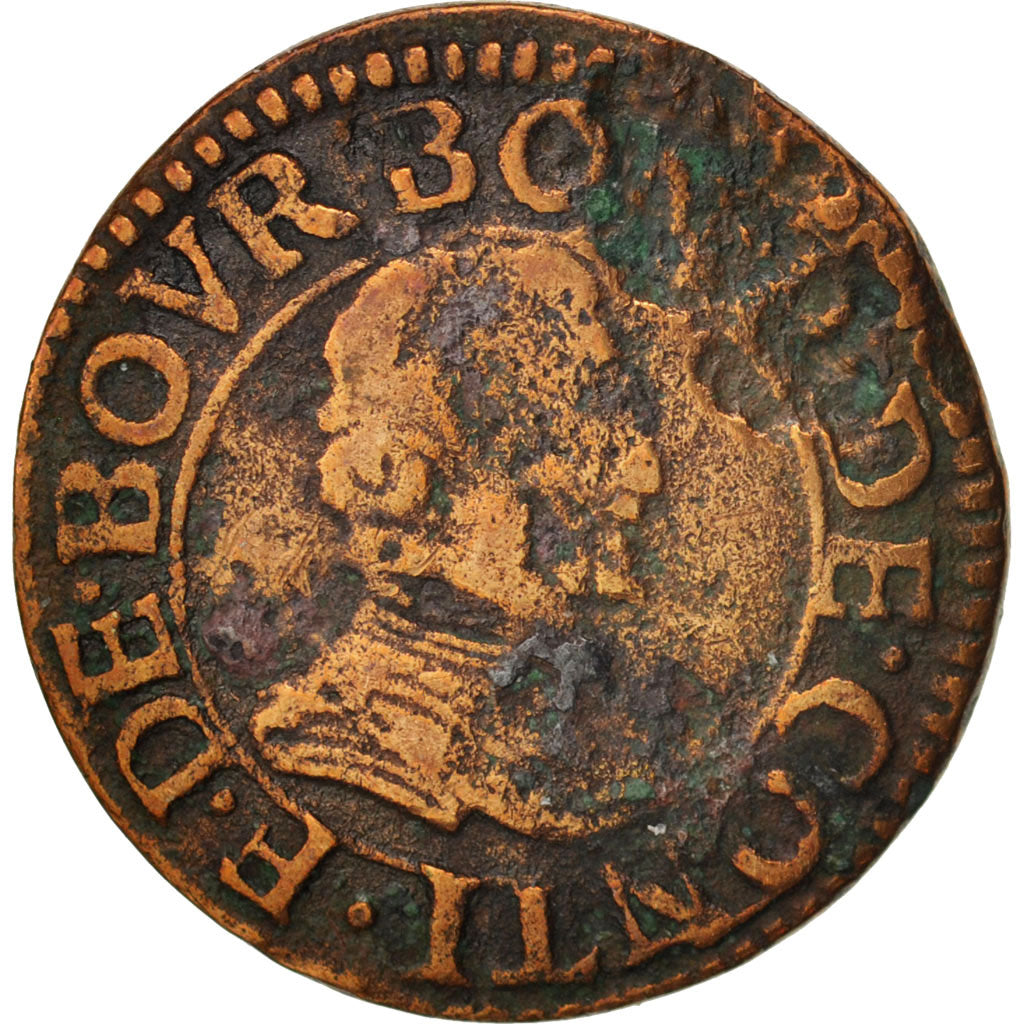Coin, France, Double Tournois, VF(20-25), Copper