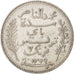 Münze, Tunesien, Muhammad al-Nasir Bey, 2 Francs, 1911, Paris, SS+, Silber