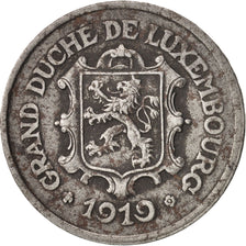 Luxembourg, Charlotte, 25 Centimes, 1919, EF(40-45), Iron, KM:32
