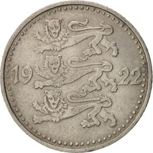 Estonia, Mark, 1922, EF(40-45), Copper-nickel, KM:1