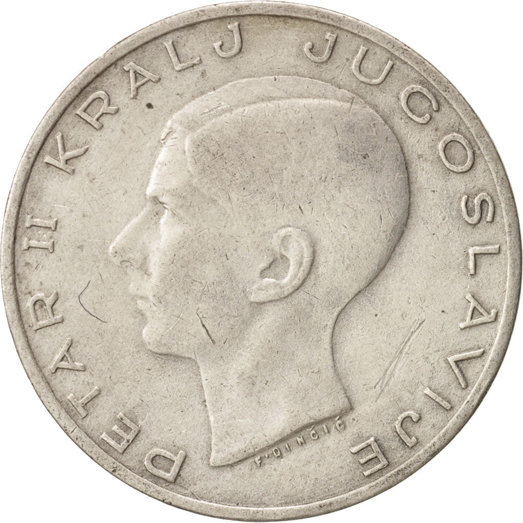 Yugoslavia, Petar II, 20 Dinara, 1938, EF(40-45), Silver, KM:23