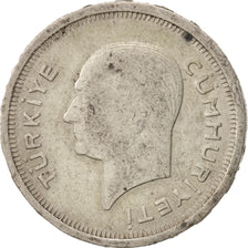 Turquie, 25 Kurus, 1935, TB+, Argent, KM:864