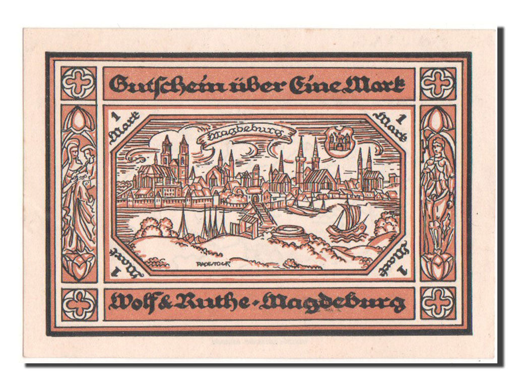 Banknote, Germany, Magdeburg Stadt, 1 Mark, 1921, UNC(64), Mehl:858.1