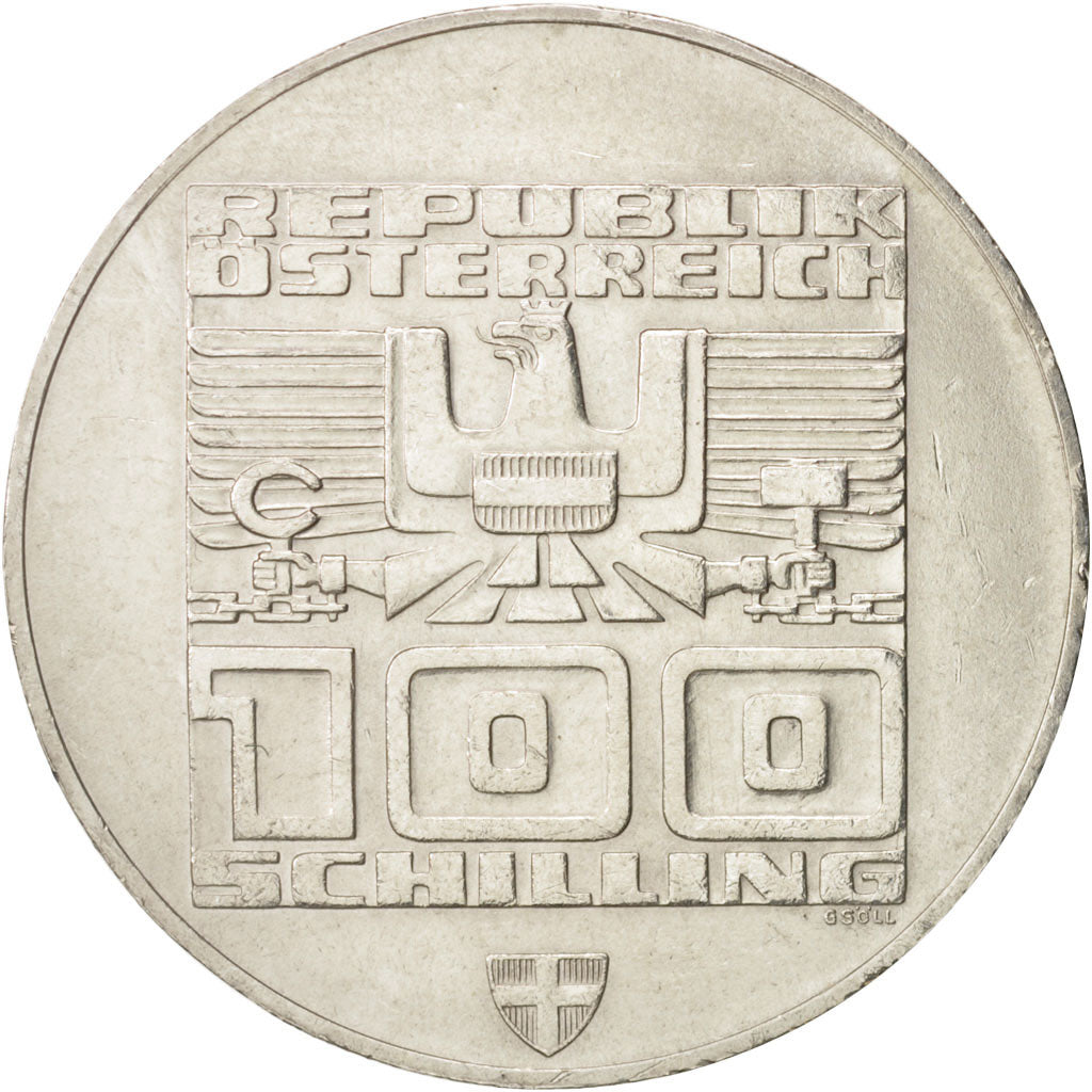 Austria, 100 Schilling, 1975, Vienna, MS(60-62), Silver, KM:2928