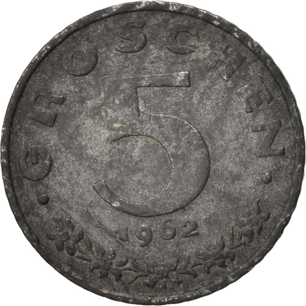 Coin, Austria, 5 Groschen, 1962, Vienne, AU(50-53), Zinc, KM:2875