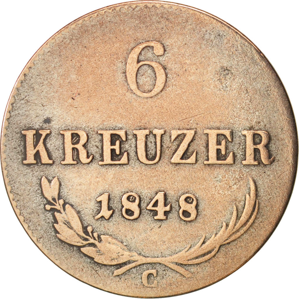 Austria, Franz Joseph I, 6 Kreuzer, 1848, VF(30-35), Silver, KM:2199