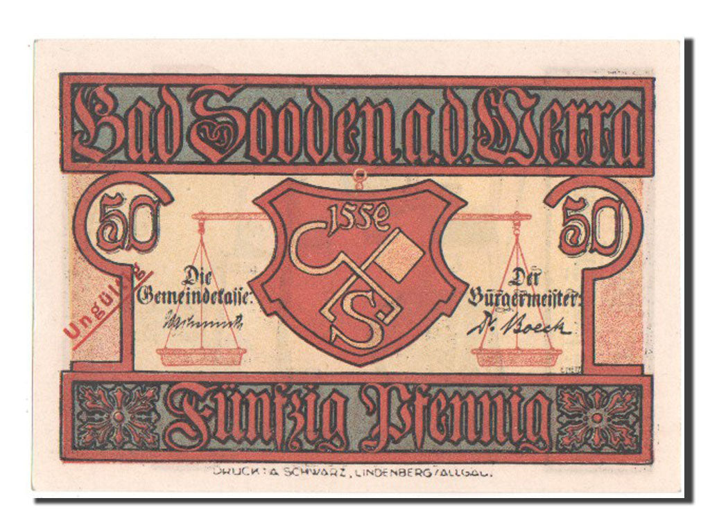 Germany, Sooden Werra Bad Gemeinde, 50 Pfennig, 1921, UNC(64), Mehl #1246.1m