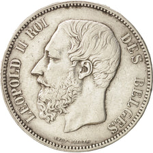 Belgium, Leopold II, 5 Francs, 5 Frank, 1867, EF(40-45), Silver, KM:24