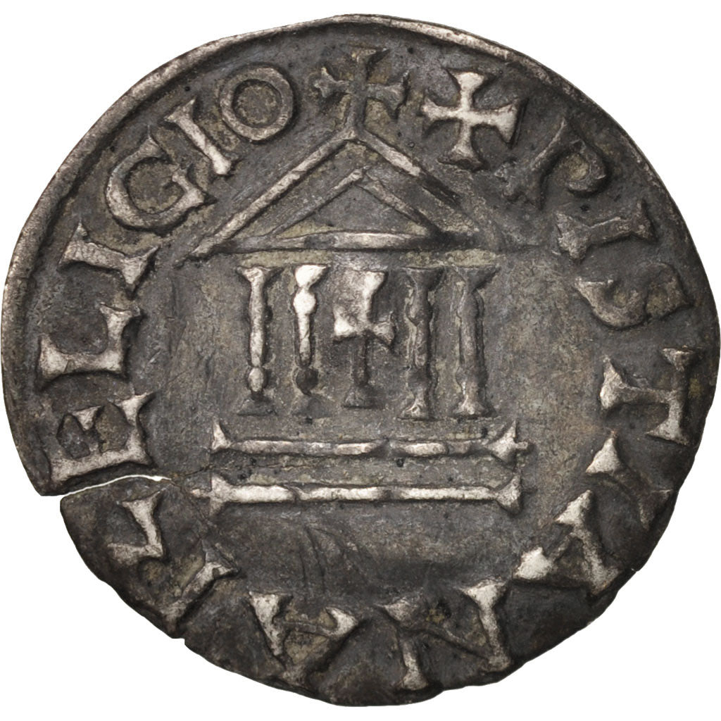 France, Louis Le Pieux, Denarius, 814-840, EF(40-45), Silver, Depeyrot:1179