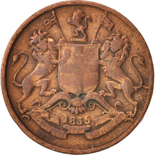 Coin, INDIA-BRITISH, 1/12 Anna, 1 Pie, 1835, Madras, VF(20-25), Copper, KM:445