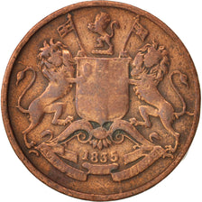 Moneda, INDIA BRITÁNICA, 1/12 Anna, 1 Pie, 1835, Madras, BC+, Cobre, KM:445