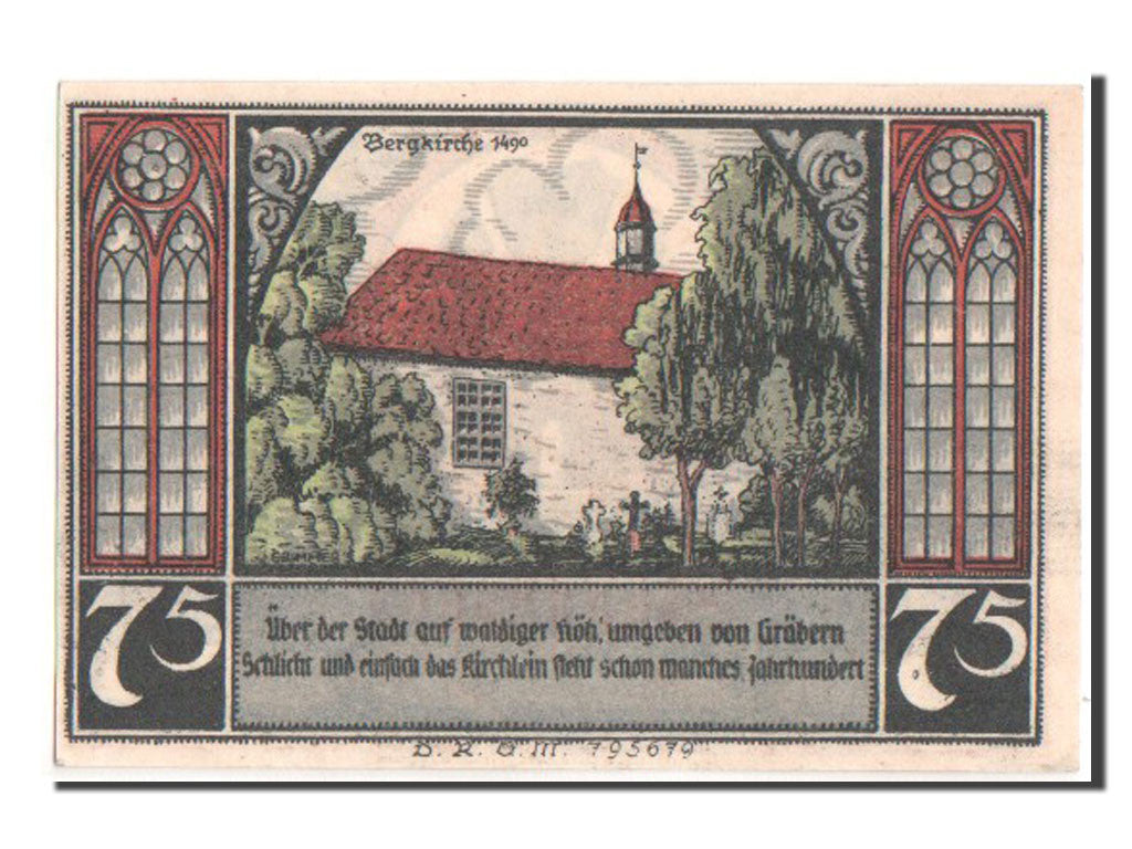 Germany, Butow Stadtbank, 75 Pfennig, 1922, UNC(63), Mehl #204.1c
