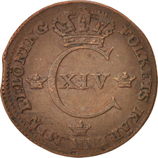Coin, Sweden, Carl XIV Johan, 1/4 Skilling, 1819, EF(40-45), Copper, KM:595