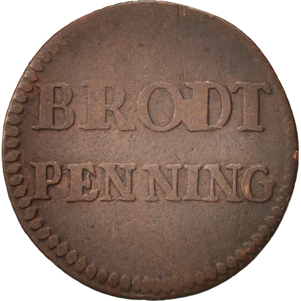 German States, COLOGNE, Brodt Ration Penning, Bread, 1789, Cologne, EF(40-45)