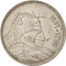 Égypte, 20 Piastres, 1956, TTB+, Argent, KM:384