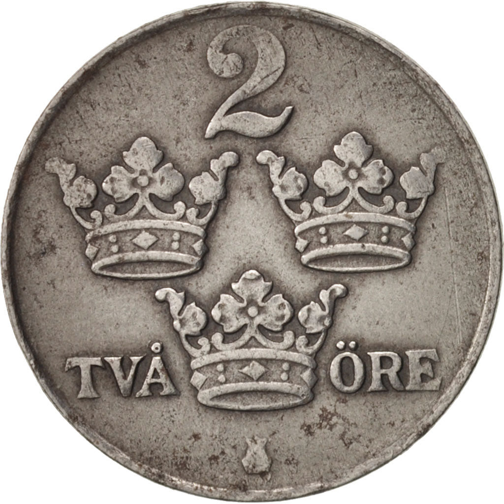 Coin, Sweden, Gustaf V, 2 Öre, 1950, EF(40-45), Iron, KM:811