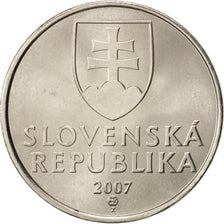Coin, Slovakia, 5 Koruna, 2007, MS(65-70), Nickel plated steel, KM:14