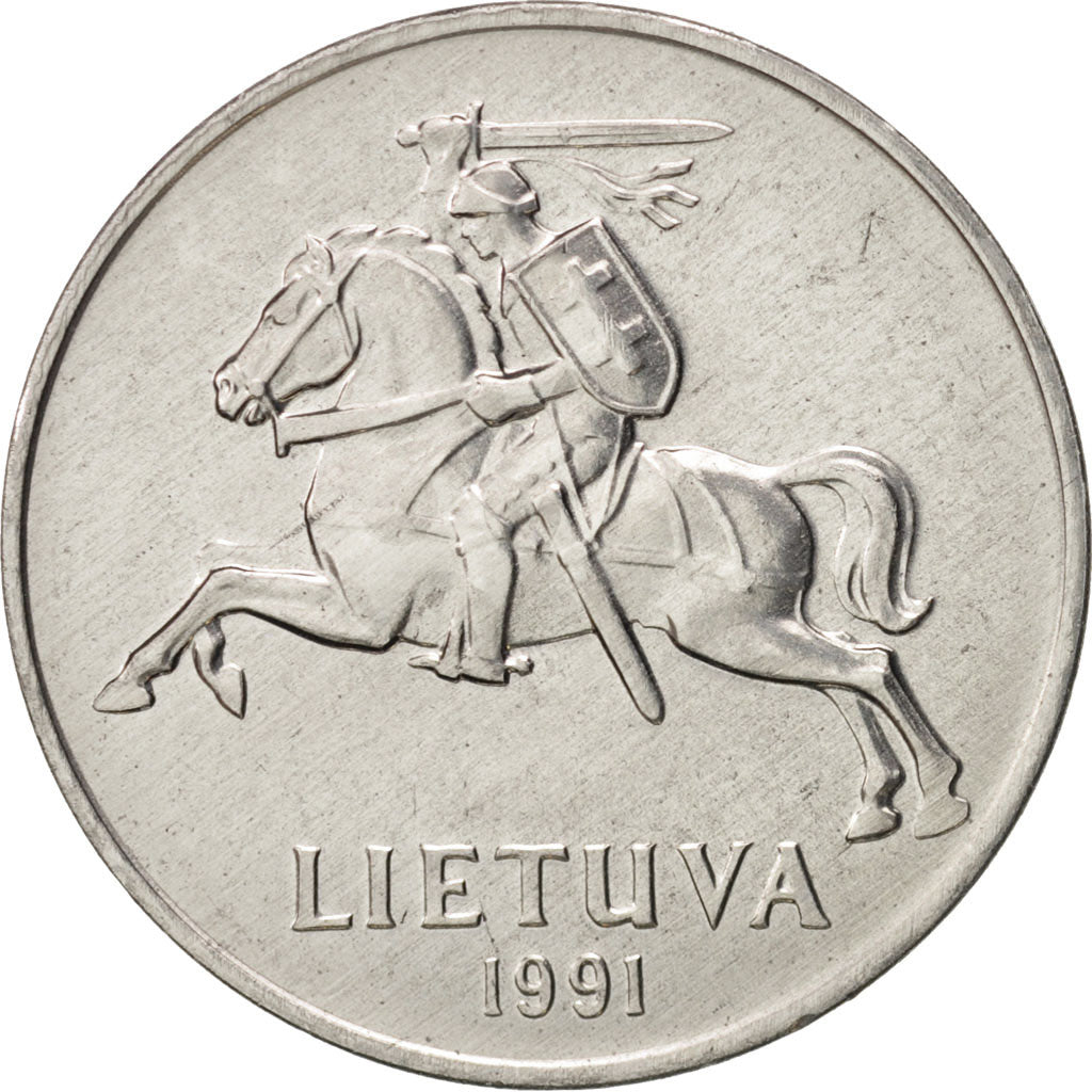 Coin, Lithuania, 2 Centai, 1991, MS(65-70), Aluminum, KM:86