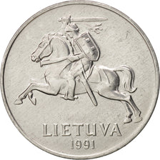 Coin, Lithuania, 2 Centai, 1991, MS(65-70), Aluminum, KM:86