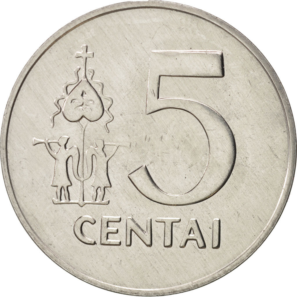Moneta, Litwa, 5 Centai, 1991, MS(65-70), Aluminium, KM:87
