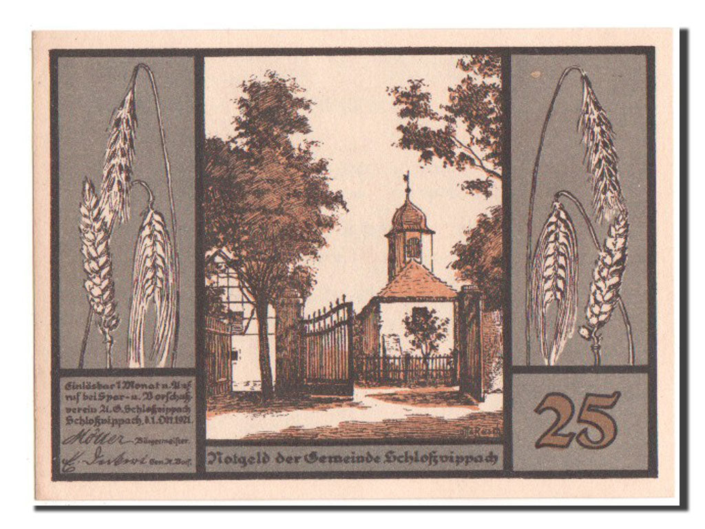 Germany, Schlossvippach, 25 Pfennig, 1921, UNC(65-70), Mehl #1183.1