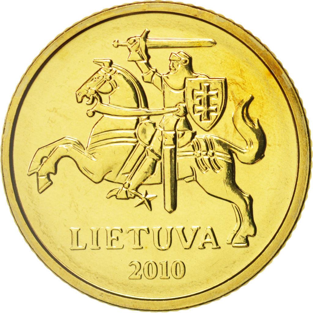 Moneta, Litwa, 10 Centu, 2010, MS(65-70), Mosiądz niklowy, KM:106