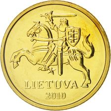 Moneta, Litwa, 10 Centu, 2010, MS(65-70), Mosiądz niklowy, KM:106