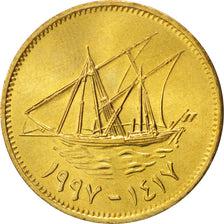 Coin, Kuwait, Jabir Ibn Ahmad, 10 Fils, 1997, MS(65-70), Nickel-brass, KM:11