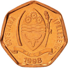Botswana, 5 Thebe, 1998, British Royal Mint, MS(65-70), Copper Plated Steel