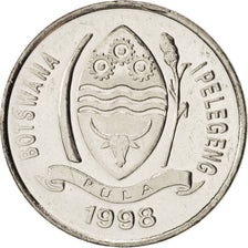Coin, Botswana, 10 Thebe, 1998, British Royal Mint, MS(64), Nickel plated steel