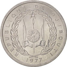 Coin, Djibouti, 2 Francs, 1977, Paris, MS(65-70), Aluminum, KM:21
