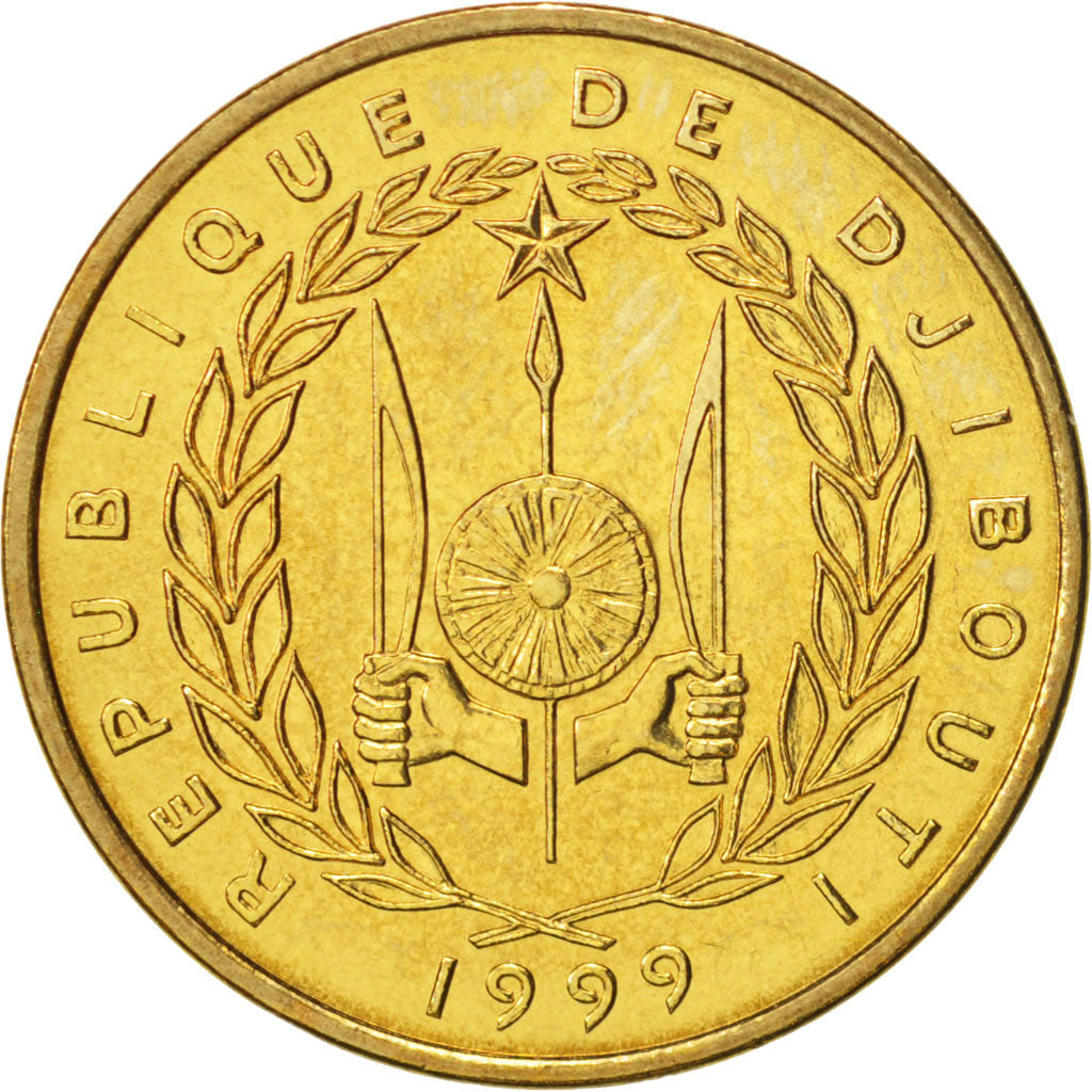 Djibouti, 10 Francs, 1999, MS(65-70), Aluminum-Bronze