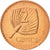 Moneta, Fiji, Elizabeth II, 2 Cents, 2001, MS(63), Miedź platerowana cynkiem