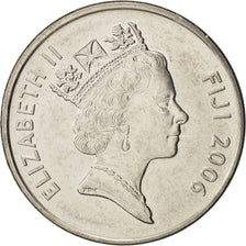 Coin, Fiji, Elizabeth II, 20 Cents, 2006, MS(64), Nickel plated steel, KM:53a