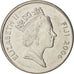 Coin, Fiji, Elizabeth II, 20 Cents, 2006, MS(64), Nickel plated steel, KM:53a