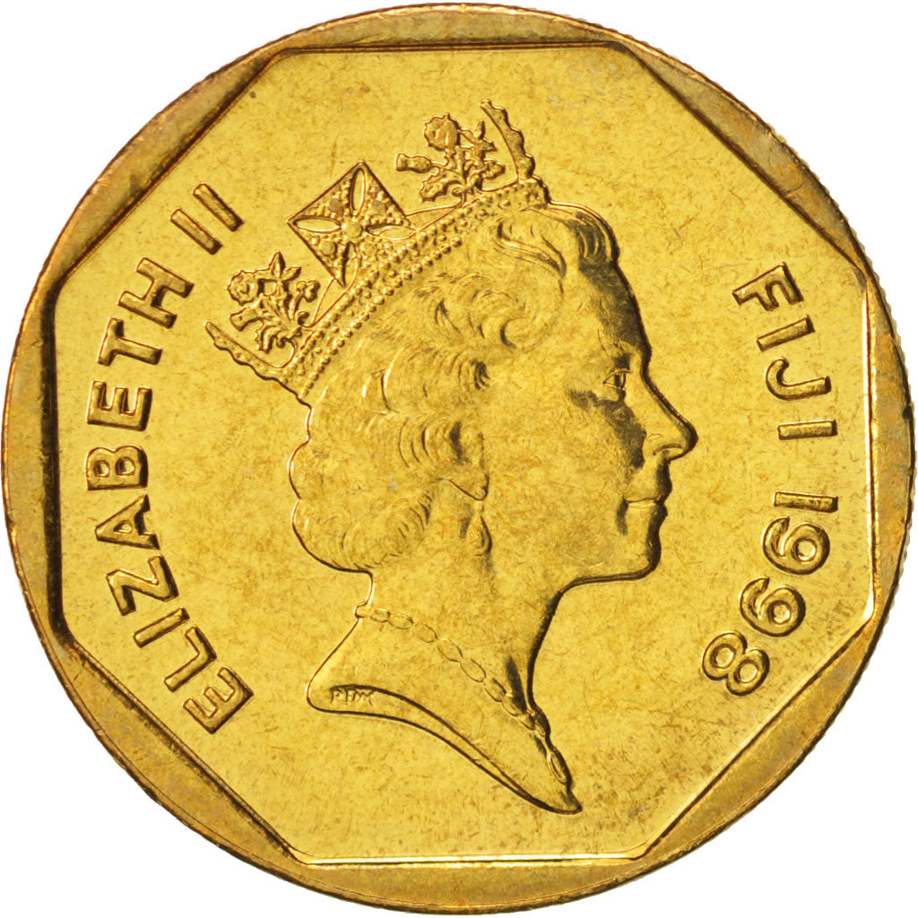 Fiji, Elizabeth II, Dollar, 1998, MS(64), Aluminum-Bronze, KM:73