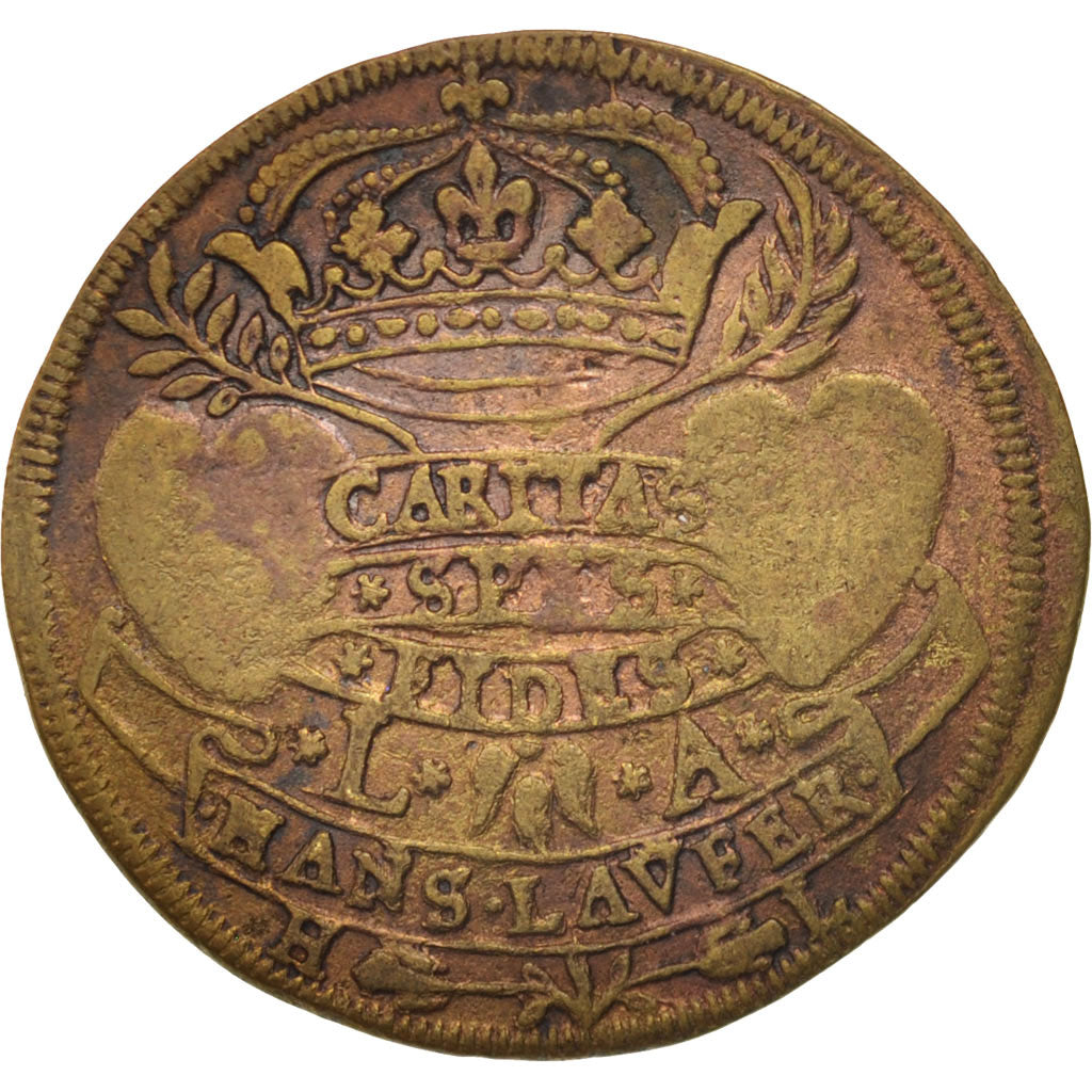 France, Token, Royal, Louis XIII and Anne d'Autriche wedding, 1615, EF(40-45)