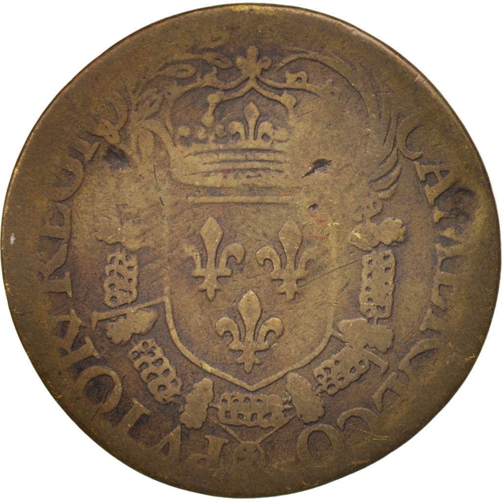 France, Jeton, Royal, Chambre des Comptes, Charles IX, 1570, B+, Laiton