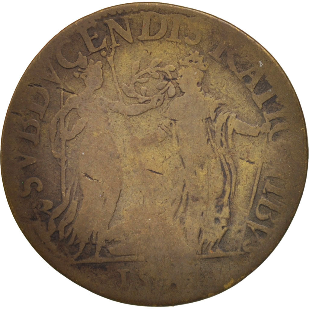 France, Jeton, Royal, Chambre des Comptes, Charles IX, 1570, B+, Laiton