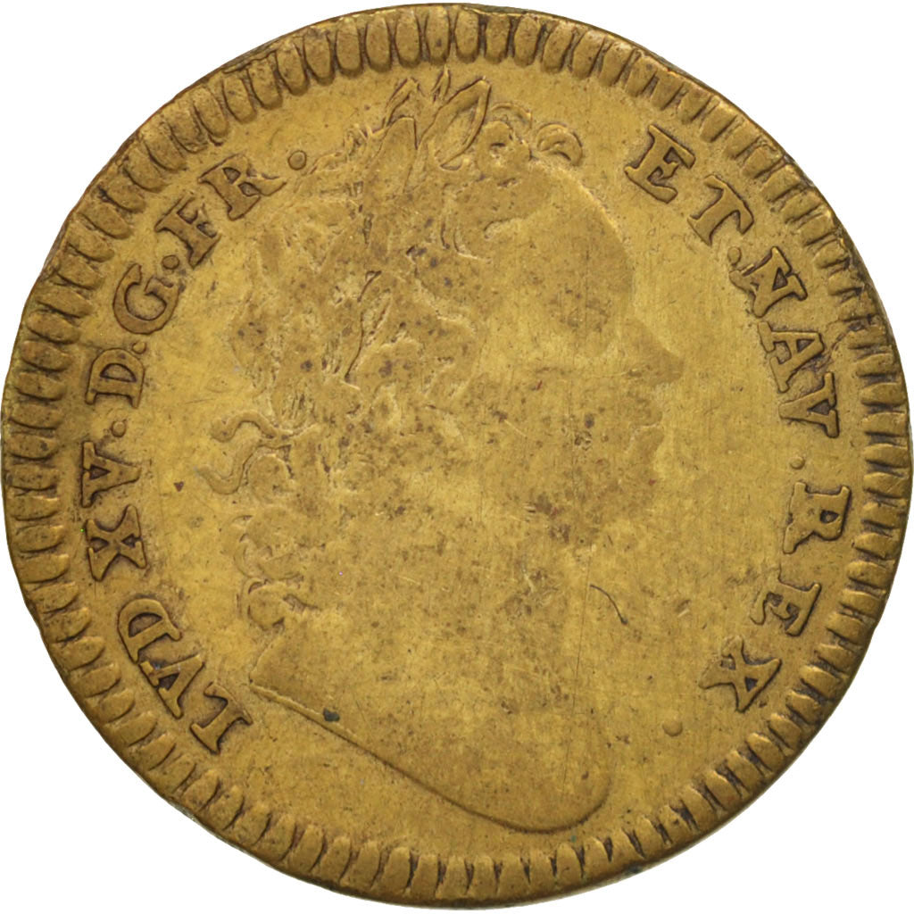 France, Jeton, Royal, Régence de Philippe d'Orléans, Louis XV, TB+, Laiton