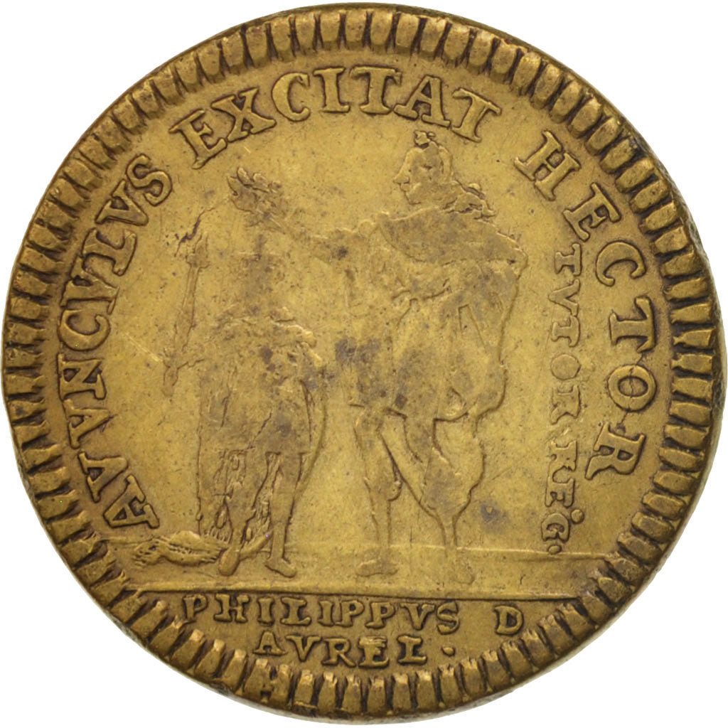 France, Jeton, Royal, Régence de Philippe d'Orléans, Louis XV, TB+, Laiton