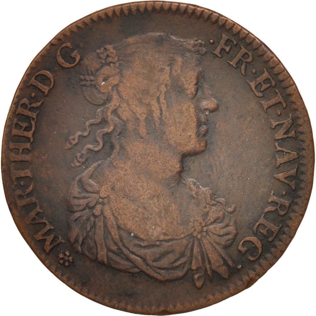 France, Token, Royal, Marie-Thérèse d'Autriche, Arrivée de la reine à Paris